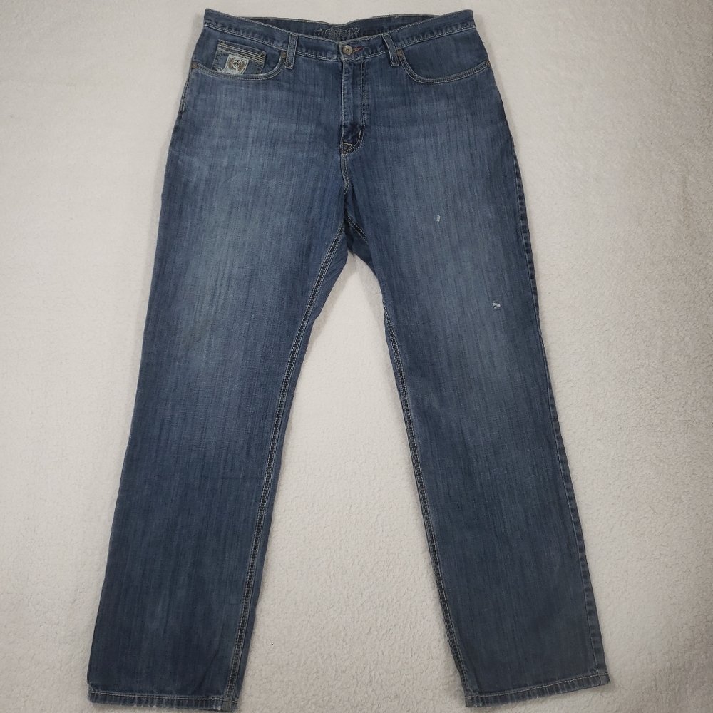 🚫SOLD🚫 CINCH White Label straight western style jeans distressed mens size 38